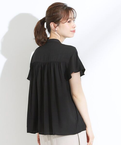 SHOO・LA・RUE / シューラルー シャツ・ブラウス | 【洗える/S-LL】一枚で着映え ティアード風 ギャザーブラウス | 詳細6