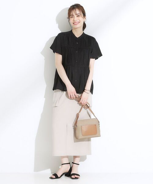 SHOO・LA・RUE / シューラルー シャツ・ブラウス | 【洗える/S-LL】一枚で着映え ティアード風 ギャザーブラウス | 詳細7