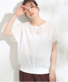 SHOO・LA・RUE / シューラルー カットソー | スカラップ刺繍レースが目を惹く ドルマントップス