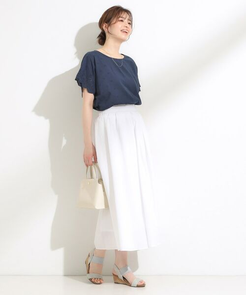 SHOO・LA・RUE / シューラルー カットソー | スカラップ刺繍レースが目を惹く ドルマントップス | 詳細11