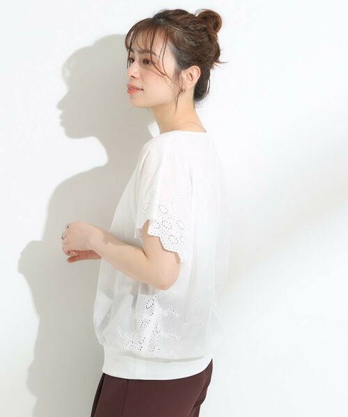 SHOO・LA・RUE / シューラルー カットソー | スカラップ刺繍レースが目を惹く ドルマントップス | 詳細2