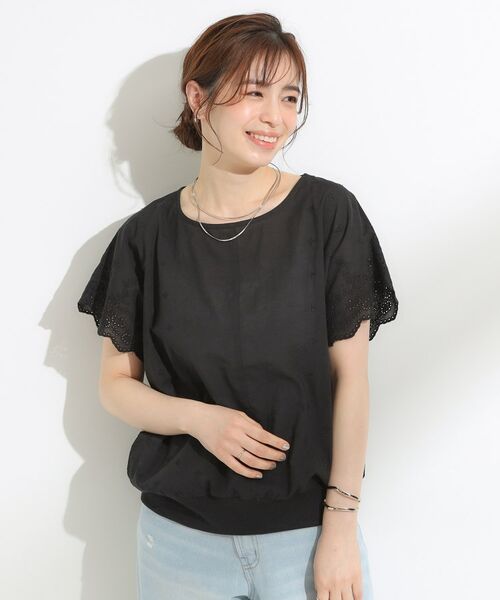 SHOO・LA・RUE / シューラルー カットソー | スカラップ刺繍レースが目を惹く ドルマントップス | 詳細5