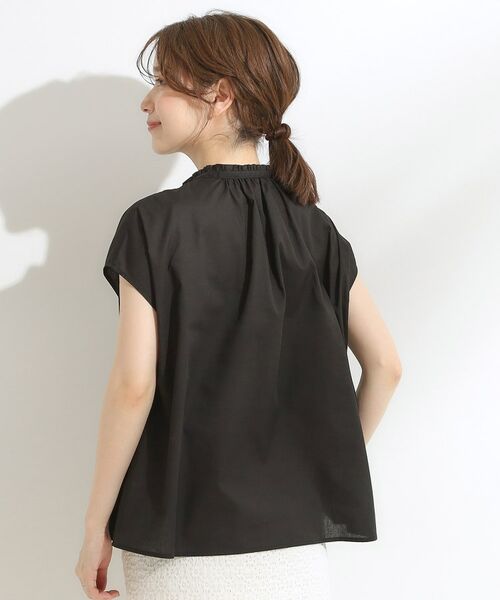 SHOO・LA・RUE / シューラルー シャツ・ブラウス | 【洗える/S-LL】プチフリル襟が女性らしい フレンチスリーブシャツ | 詳細13