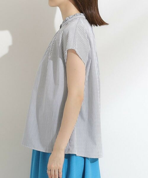 SHOO・LA・RUE / シューラルー シャツ・ブラウス | 【洗える/S-LL】プチフリル襟が女性らしい フレンチスリーブシャツ | 詳細17