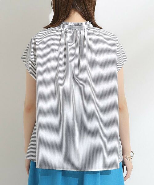 SHOO・LA・RUE / シューラルー シャツ・ブラウス | 【洗える/S-LL】プチフリル襟が女性らしい フレンチスリーブシャツ | 詳細18