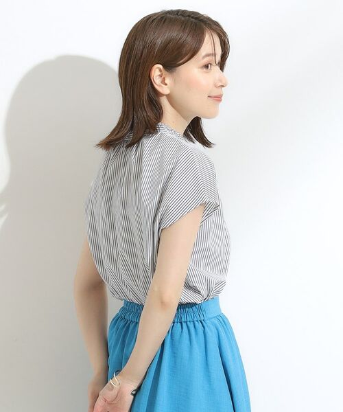 SHOO・LA・RUE / シューラルー シャツ・ブラウス | 【洗える/S-LL】プチフリル襟が女性らしい フレンチスリーブシャツ | 詳細5