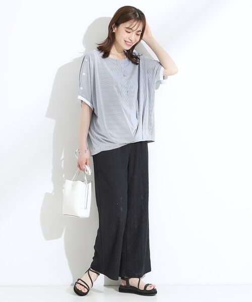 SHOO・LA・RUE / シューラルー カットソー | 【ひんやり/UV】高気温でも快適に インせず決まるドルマントップス | 詳細3