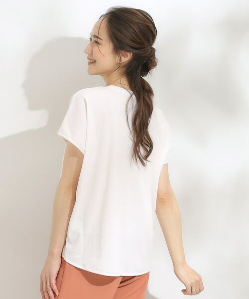 SHOO・LA・RUE / シューラルー カットソー | 【S-LL】ブラウス見えする 軽やかな着心地の しぼしぼトップス | 詳細10
