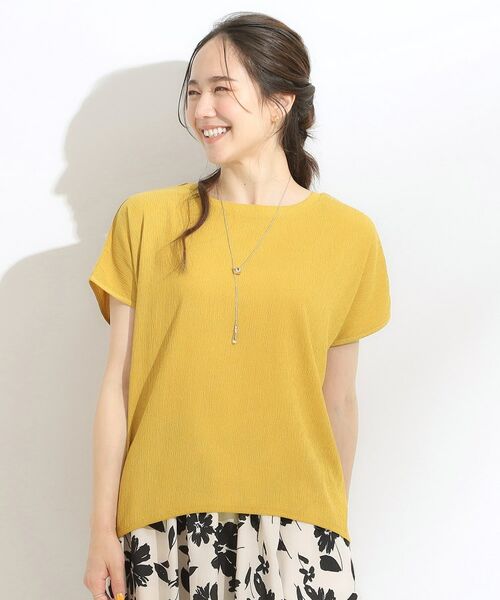 SHOO・LA・RUE / シューラルー カットソー | 【S-LL】ブラウス見えする 軽やかな着心地の しぼしぼトップス | 詳細17