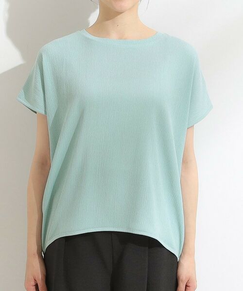 SHOO・LA・RUE / シューラルー カットソー | 【S-LL】ブラウス見えする 軽やかな着心地の しぼしぼトップス | 詳細21