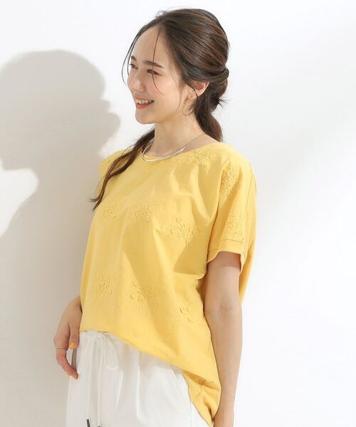 SHOO・LA・RUE / シューラルー カットソー | 【洗える/S-LL】インせず着られる さらっと大人上品 刺繍トップス | 詳細10