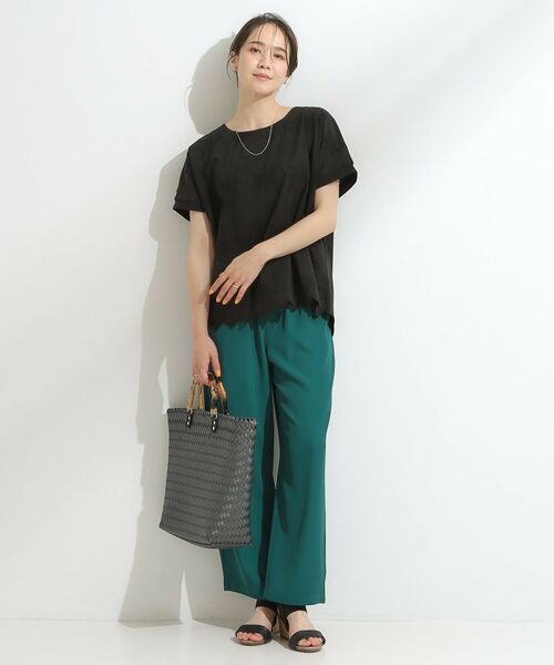 SHOO・LA・RUE / シューラルー カットソー | 【洗える/S-LL】インせず着られる さらっと大人上品 刺繍トップス | 詳細7