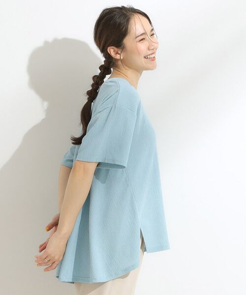 SHOO・LA・RUE / シューラルー カットソー | 【S-LL/洗える/体型カバー/5分袖】涼しくきれいに決まる Aライントップス | 詳細10