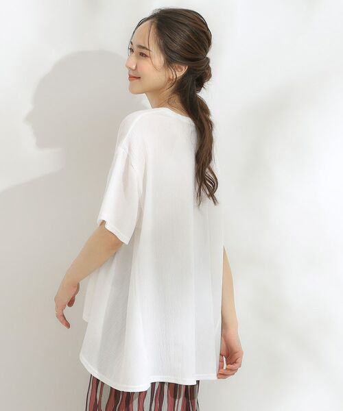 SHOO・LA・RUE / シューラルー カットソー | 【S-LL/洗える/体型カバー/5分袖】涼しくきれいに決まる Aライントップス | 詳細6