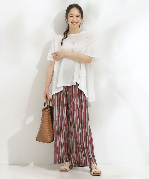 SHOO・LA・RUE / シューラルー カットソー | 【S-LL/洗える/体型カバー/5分袖】涼しくきれいに決まる Aライントップス | 詳細7