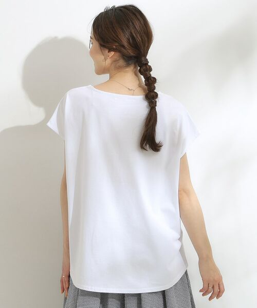 SHOO・LA・RUE / シューラルー カットソー | 【洗える/S-LL/体型カバー】レース使いが華やか フレンチスリーブコットンTシャツ | 詳細10