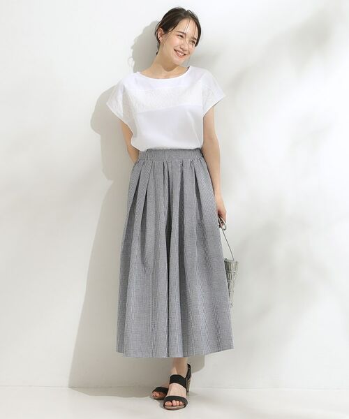 SHOO・LA・RUE / シューラルー カットソー | 【洗える/S-LL/体型カバー】レース使いが華やか フレンチスリーブコットンTシャツ | 詳細11