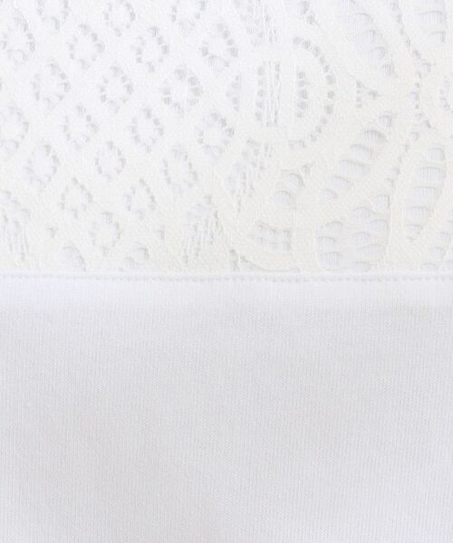 SHOO・LA・RUE / シューラルー カットソー | 【洗える/S-LL/体型カバー】レース使いが華やか フレンチスリーブコットンTシャツ | 詳細12