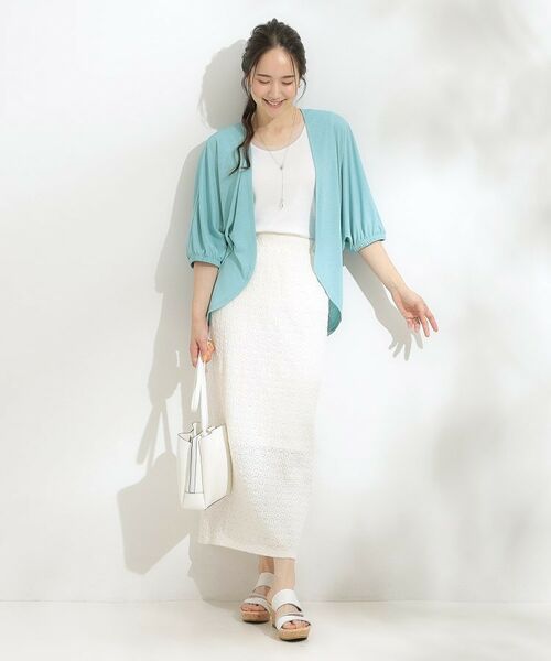 SHOO・LA・RUE / シューラルー カーディガン・ボレロ | 【ひんやり/UV/さらさらタッチ】女性らしさ漂う 5分袖ボレロカーディガン | 詳細14