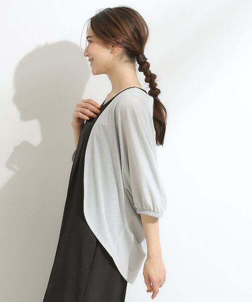 SHOO・LA・RUE / シューラルー カーディガン・ボレロ | 【ひんやり/UV/さらさらタッチ】女性らしさ漂う 5分袖ボレロカーディガン | 詳細2