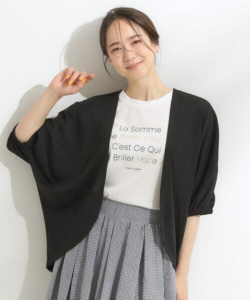 SHOO・LA・RUE / シューラルー カーディガン・ボレロ | 【ひんやり/UV/さらさらタッチ】女性らしさ漂う 5分袖ボレロカーディガン | 詳細5