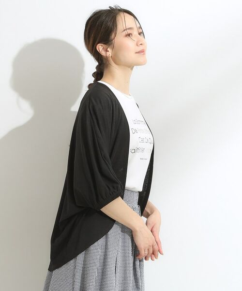 SHOO・LA・RUE / シューラルー カーディガン・ボレロ | 【ひんやり/UV/さらさらタッチ】女性らしさ漂う 5分袖ボレロカーディガン | 詳細6