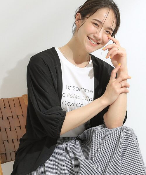 美品＊芽風 センソユニコ リネン混変形ボレロカーディガン 40 黒 洗える 春夏 センソユニコ芽風のおすすめ人気商品一覧 通販 - Yahoo!ショッピング