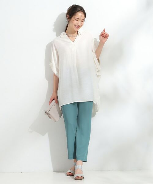 SHOO・LA・RUE / シューラルー チュニック | 【ひんやり/S-LL】すっきりきれいに体型カバー コクーンシルエットワンピース | 詳細11