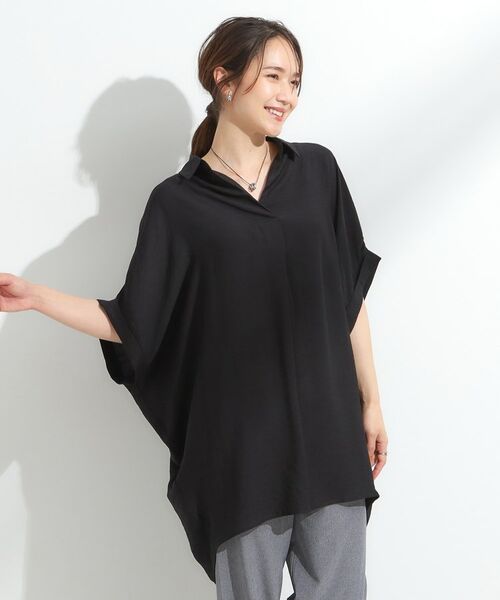 SHOO・LA・RUE / シューラルー チュニック | 【ひんやり/S-LL】すっきりきれいに体型カバー コクーンシルエットワンピース | 詳細2