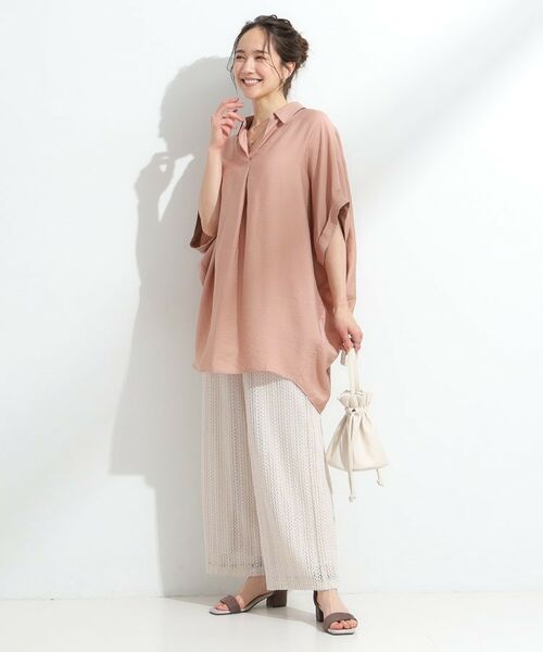 SHOO・LA・RUE / シューラルー チュニック | 【ひんやり/S-LL】すっきりきれいに体型カバー コクーンシルエットワンピース | 詳細7