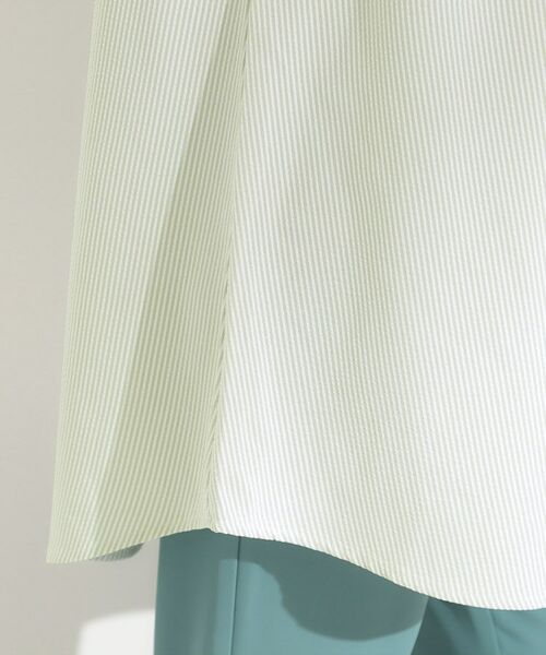 SHOO・LA・RUE / シューラルー チュニック | 【S-LL/ひんやり/体型カバー】サッカーストライプ Aラインチュニックブラウス | 詳細22