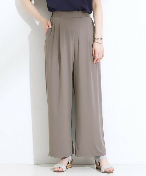 SHOO・LA・RUE / シューラルー パンツ | 【S-LL/ひんやり/UV】リラクシーな穿き心地 エアリーワイドパンツ | 詳細1