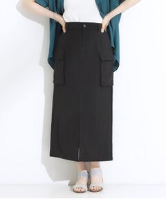 SHOO・LA・RUE / シューラルー ロング・マキシ丈スカート | 【S-LL】大人のきれいめカジュアルに 麻調カーゴナロースカート