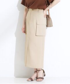 SHOO・LA・RUE / シューラルー ロング・マキシ丈スカート | 【S-LL】大人のきれいめカジュアルに 麻調カーゴナロースカート