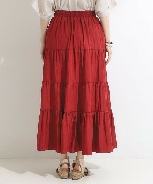 SHOO・LA・RUE / シューラルー ロング・マキシ丈スカート | 【洗える/S-LL】微光沢で華やかなティアードスカート | 詳細11