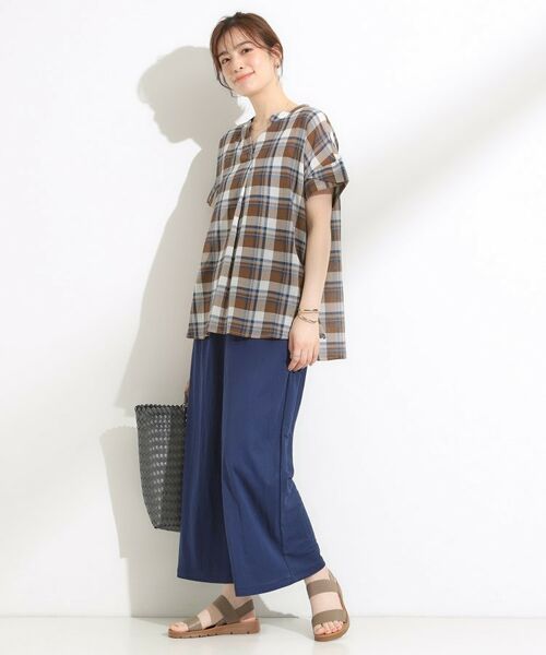 SHOO・LA・RUE / シューラルー シャツ・ブラウス | 【S-LL】きれいに体型カバー さらシャリコットン スキッパーシャツ | 詳細10