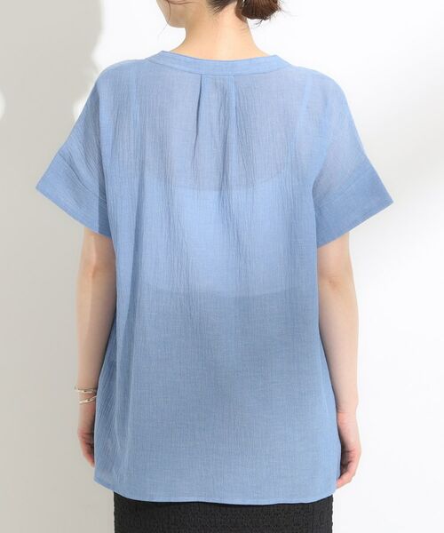 SHOO・LA・RUE / シューラルー シャツ・ブラウス | 【S-LL】きれいに体型カバー さらシャリコットン スキッパーシャツ | 詳細18