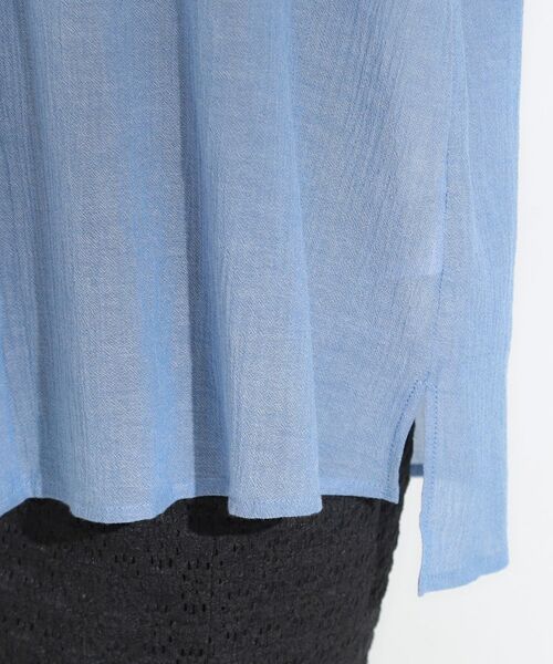 SHOO・LA・RUE / シューラルー シャツ・ブラウス | 【S-LL】きれいに体型カバー さらシャリコットン スキッパーシャツ | 詳細21