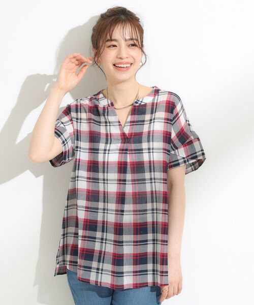 SHOO・LA・RUE / シューラルー シャツ・ブラウス | 【S-LL】きれいに体型カバー さらシャリコットン スキッパーシャツ | 詳細5