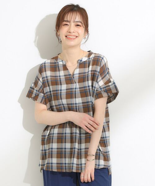 SHOO・LA・RUE / シューラルー シャツ・ブラウス | 【S-LL】きれいに体型カバー さらシャリコットン スキッパーシャツ | 詳細9