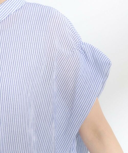 SHOO・LA・RUE / シューラルー シャツ・ブラウス | 【S-LL】さらシャリコットン 上品なシアー感のフロントボタンシャツ | 詳細21