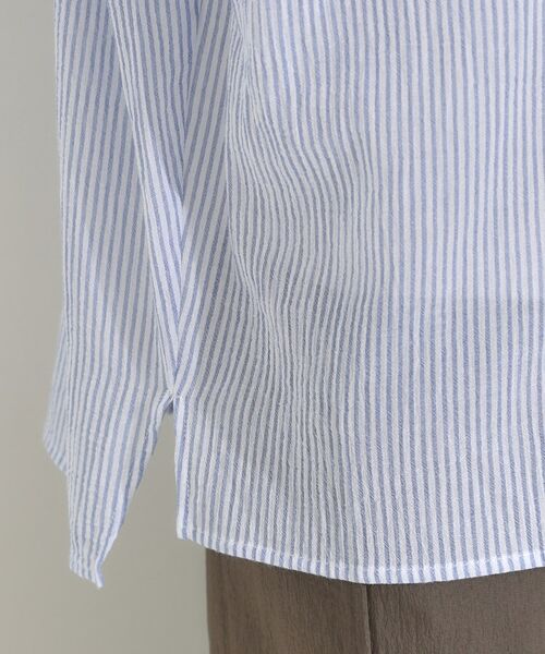 SHOO・LA・RUE / シューラルー シャツ・ブラウス | 【S-LL】さらシャリコットン 上品なシアー感のフロントボタンシャツ | 詳細22