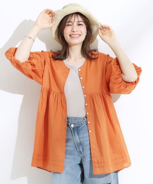 SHOO・LA・RUE / シューラルー シャツ・ブラウス | 【S-LL】一枚で着映え バルーンスリーブブラウス | 詳細9
