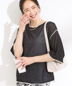 SHOO・LA・RUE / シューラルー その他トップス | 【S-LL/2点セット】配色使いがアクセント 半袖ニット+タンクトップ