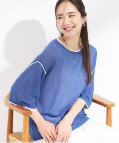 SHOO・LA・RUE / シューラルー その他トップス | 【S-LL/2点セット】配色使いがアクセント 半袖ニット+タンクトップ