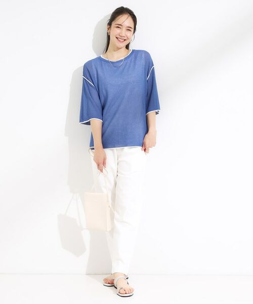 SHOO・LA・RUE / シューラルー その他トップス | 【S-LL/2点セット】配色使いがアクセント 半袖ニット+タンクトップ | 詳細11