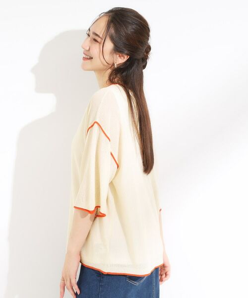 SHOO・LA・RUE / シューラルー その他トップス | 【S-LL/2点セット】配色使いがアクセント 半袖ニット+タンクトップ | 詳細14