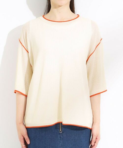 SHOO・LA・RUE / シューラルー その他トップス | 【S-LL/2点セット】配色使いがアクセント 半袖ニット+タンクトップ | 詳細17