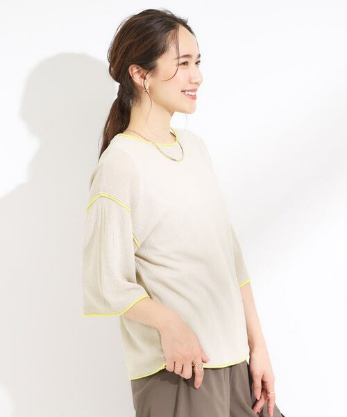 SHOO・LA・RUE / シューラルー その他トップス | 【S-LL/2点セット】配色使いがアクセント 半袖ニット+タンクトップ | 詳細2