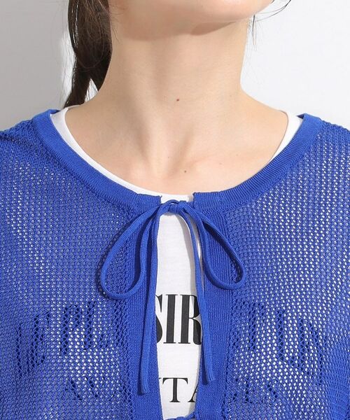 SHOO・LA・RUE / シューラルー その他トップス | 【2点セット/S-LL】メッシュリボン2WAYニット×フレンチスリーブTシャツ | 詳細25